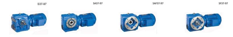 Gear Reducer S Series Helical Wort Angle Gearbox Geared Motor