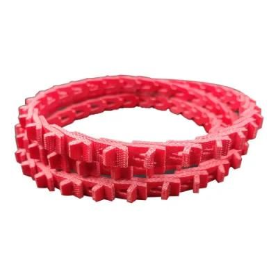 Adjustable Type C Red PU Link V Belt