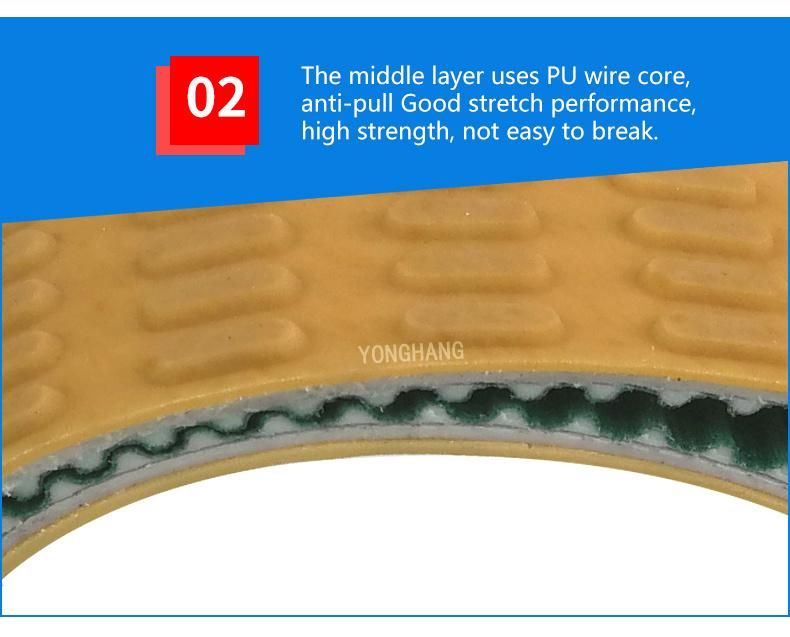 Sausage Strap Made of Polyurethane with Green Cloth