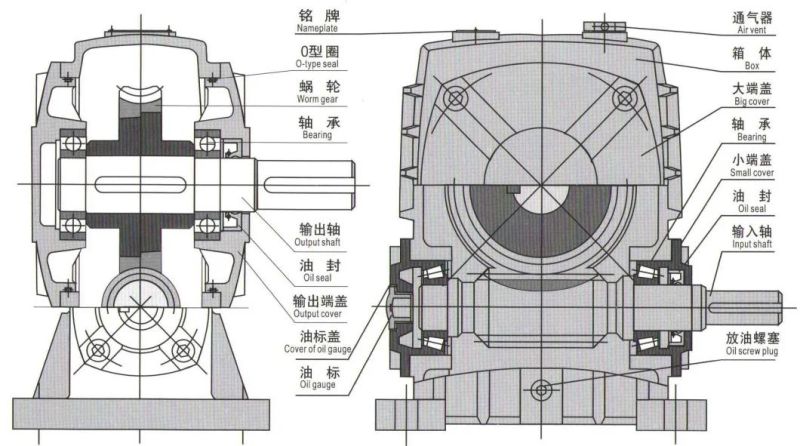 Wp Series 1: 10 1: 20 Ratio Speed Reducer Worm Gearbox