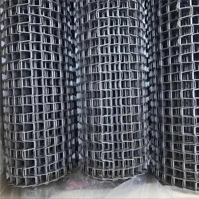 Food Processing Stainless Steel Wire Flat Chain Link Mesh Conveyor Belt