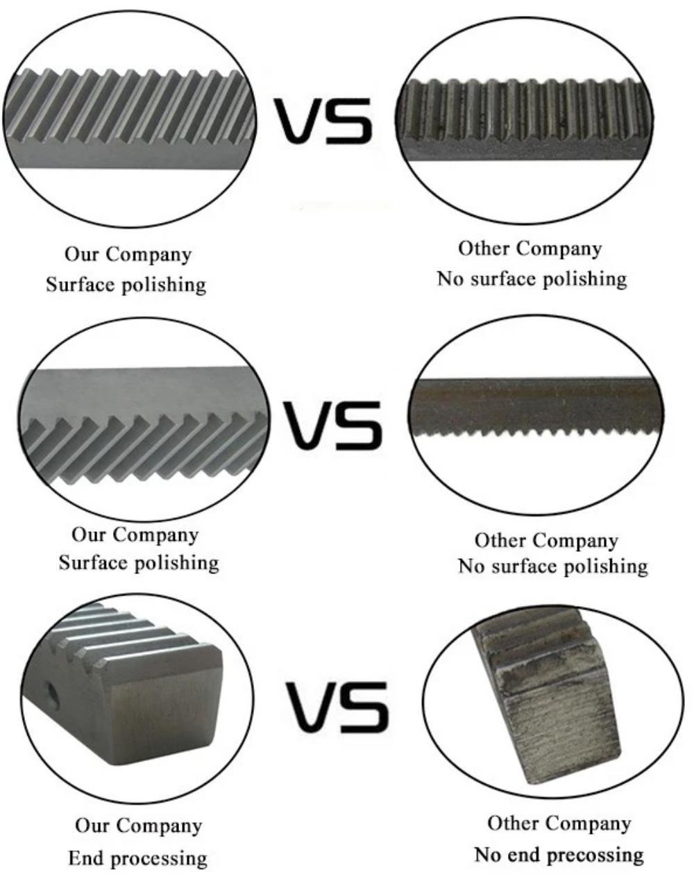 24*24*1000mm Rack and Pinion Helical Linear Motion Rack Gear