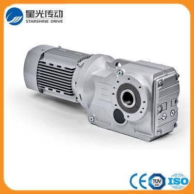 Right Angle Helical Bevel Gearbox with IEC Motor