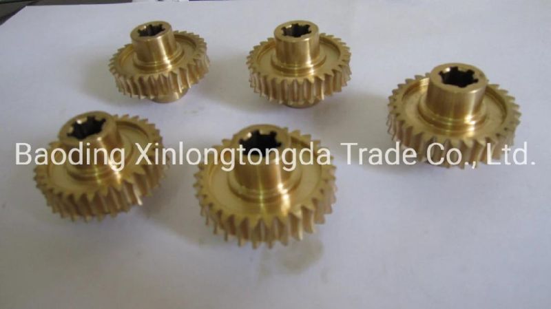 CNC Machine Brass Gear with Hubbing Gear