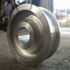 Trolley Parts Flange Cast Forged Steel Crane Rail Wheel