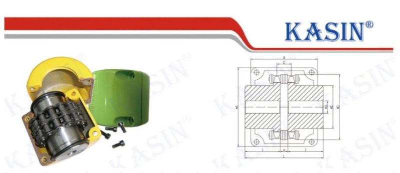 Machinery Part Roller Chain Coupling Aluminum Case with Sprockets Shaft Flexible Coupling Kc 4012-10020