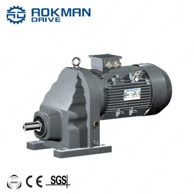 Rx38~Rx158 Foot Mounted Three Stage Helical Gear Motor Gearbox for Agitator