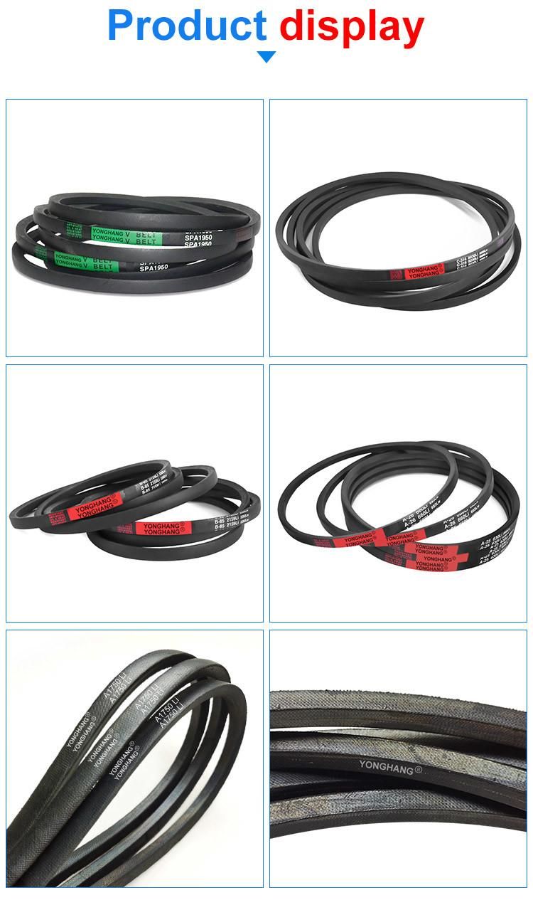 Rubber Black Joined Toothed V-Belt Industrial Wear-Resistant Wrapped Cogged Agriculture Triangle V-Belt