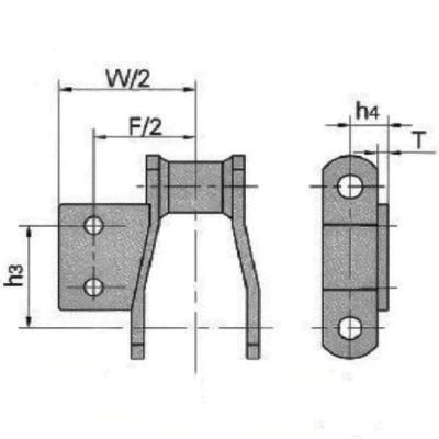 Custom Stainless Steel Roller Chain Transmission Conveyor Chain Welded Chain with Attachment