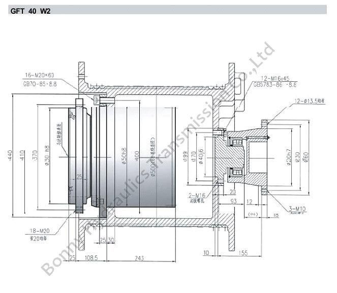 High Quality Final Drive Winch Gearbox Gft 40 W2