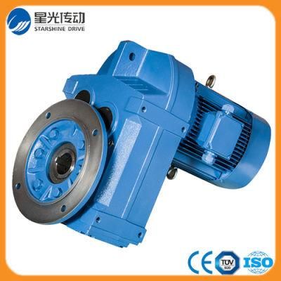 Shrink Disk Hollow Shaft F Series Helical Gearmotor Reducer Flange Mounted