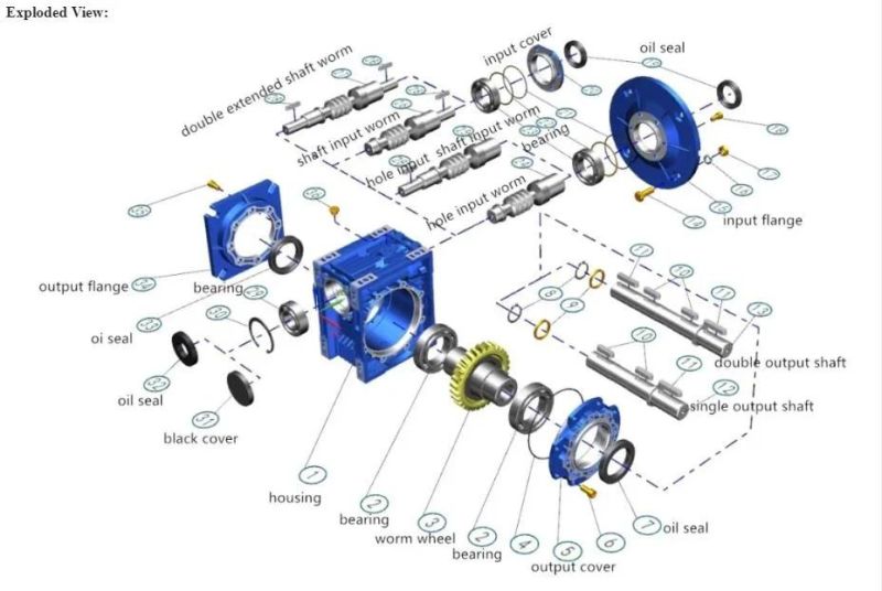 Speed Reducer Gearbox for Parts and Worm and Wormwheel