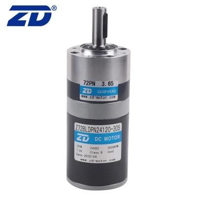 ZD 72mm Brush/Brushless Rolling Gear Precision Planetary Transmission Gear Motor