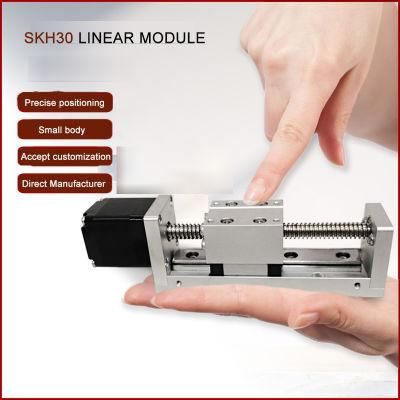 Mini Linear Stage Actuator Small Slide Guide Rail CNC Screw Lead Motion Table Motorized NEMA 14 Stepper Motor[100mm Stroke]