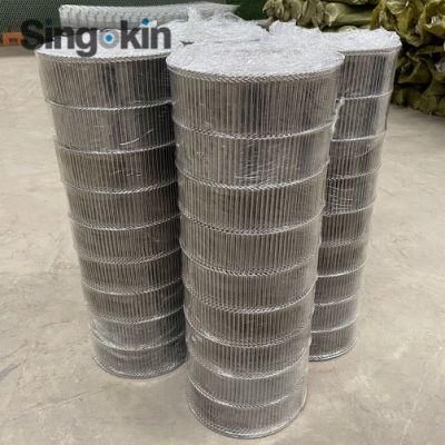 Food Grade Stainless Steel 1mm Wire Flat Flex Conveyor Belt for Cake Processing