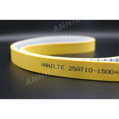 Annilte Hight Wear Resisting Seamless Transmission Industrial Red /Yellow/Black Coated PU Rubber Conveyor Timing Belt