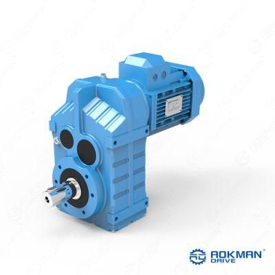 Cast Iron Aokman F Series 1400 Rpm Parallel Electric Motor Reducer Gearbox