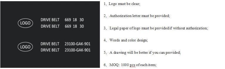 Raw Edge Cogged V Belt Automatived V Belt Laminated V Belt