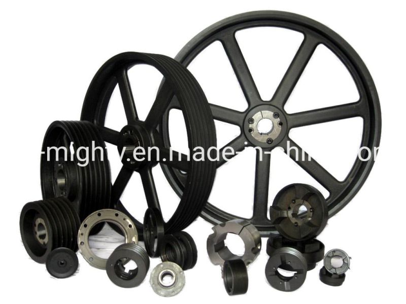 Cast Iron Large 8V Belt V-Belt Pulley 6bd1 Water Pump Flange and Sheave Used in Transmission Industry