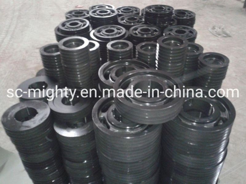 Cast Iron Large 8V Belt V-Belt Pulley 6bd1 Water Pump Flange and Sheave Used in Transmission Industry