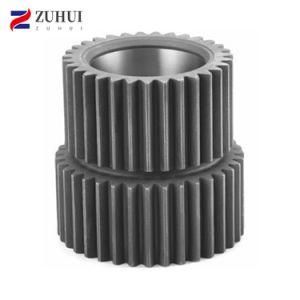 Factory Customized High Precision Carbon Steel Large Spur Gear with Grinding Process Metal Double Spur Gear