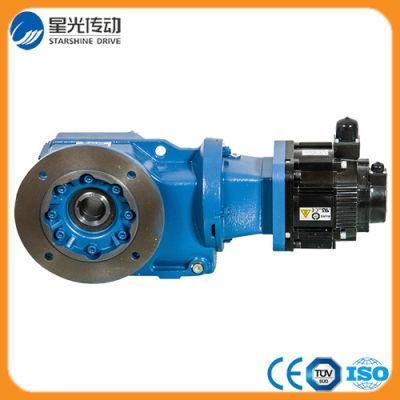 K Serie Bevel Helical Industrial Power Transmission Gearbox with DC Motor
