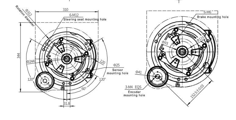 High Power 3.3kw Stacker Drive Wheel Motor Assembly Vertical Drive Wheel with AC Motor for Hydraulic Forklift All Terrain Forklift (TZ18-DA33S-H)
