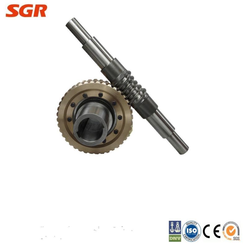 Cast Iron Reducer Double Enveloping Worm Gearbox Transmission 225mm Center Distance