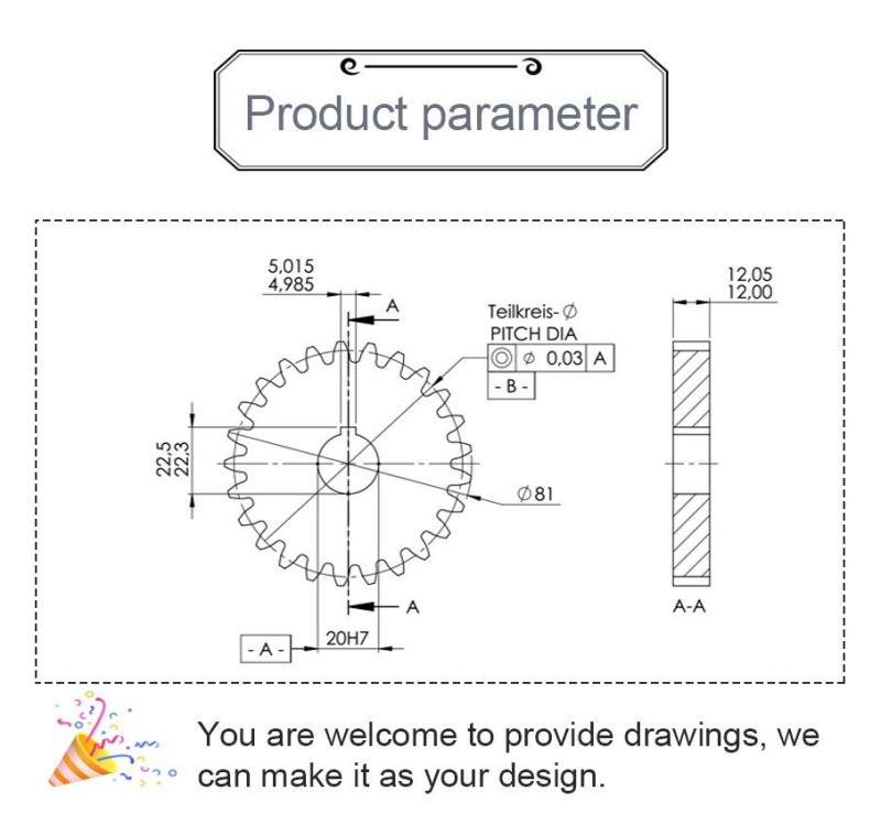 OEM Machining Professional Machinery Different Shape Chain Wheel Sprocket