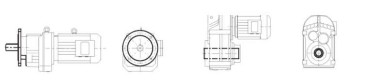 Gear Box Reduction Coaxial Three-Step Gearbox with Solid Shaft