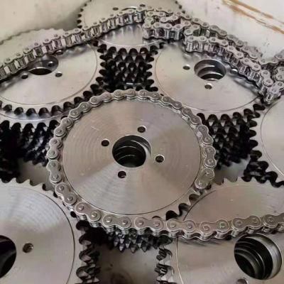 Agricultural Transmission Belt Gear Box Gearbox Machinery Parts DIN/ISO/R 606 Conveyor Chains Carbon Steel Wheels Roller Chain Sprocket Gear