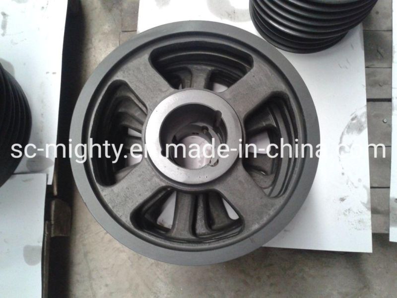 Chinese Brand Mighty Cast Iron or Steel or Aluminum 6 Inch Multi V Slot Groove V-Belt Pulley Wheel for Sliding Gate