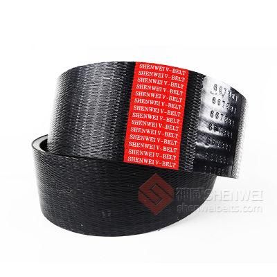 Wrapped Banded V Belts Rubber V Belt for Agricultural Machinery Transmission Belt