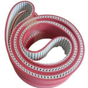 Oil-Resistant PU Timing Belt Coating Apl Red Rubber for Glass Edging Machine