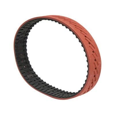 Hight Wear Resisting Seamless Transmission Belt Industrial Red Coated
