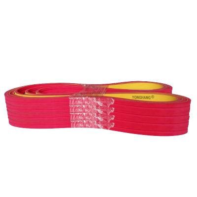 Red Rubber Slotted Lens Conveyor Transmission Belt