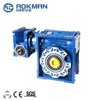 Aokman Nrv Series Shaft Mounted 12V 24V Worm Gear Box Motor