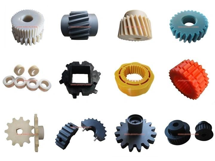 Injection Molding Durable Black Plastic Helical Bevel Gear / Angle Gear