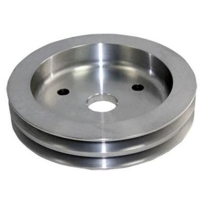 Polished Aluminum Double Groove Crank Pulley