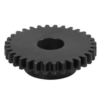 Black Plastic Nylon Tooth Gear Design Drawings Customized CNC Machined High Precision PA6 Double Spur Gear