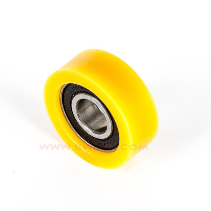 Customized High Quality Heavy Duty Nylon Wheels Polyurethane Covered Bearings