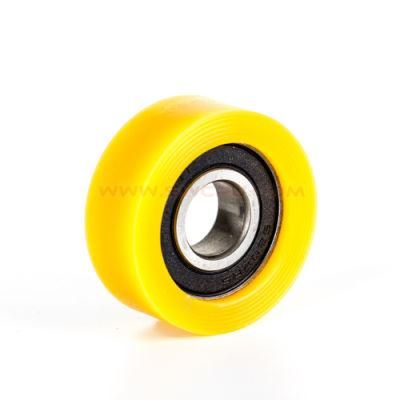 Customized High Quality Heavy Duty Nylon Wheels Polyurethane Covered Bearings