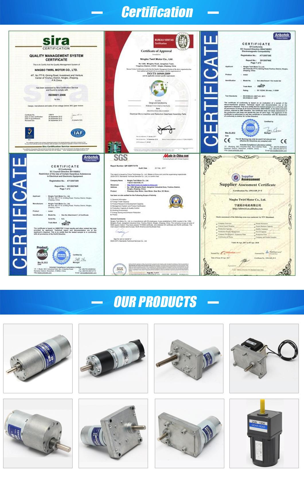 0.8-3.6W 3-36V DC DC Gear Motor (ZF-545) High Torque Low Noise