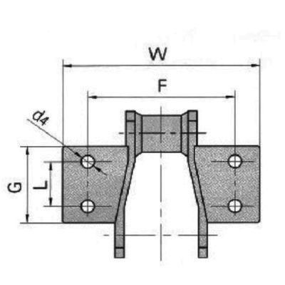 Engineering Chains W78r Wr82 Wr110 Wr111 Wr124 Wr124h Wr132 Welded Steel Chains with A1 A2 K1 K2 Attachments