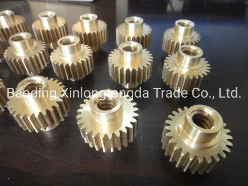 CNC Machine Brass Gear with Hubbing Gear