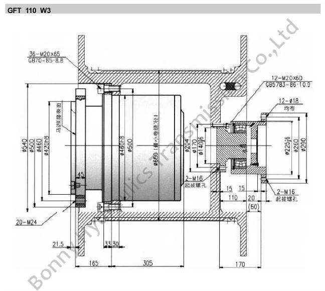 Good Quality Final Winch Drive Gearbox Gft 110 W3