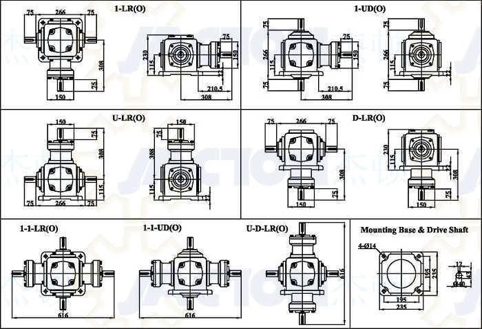 Jt40 Right Angle Gearbox Bevel Gearboxes Miter Gear Boxes