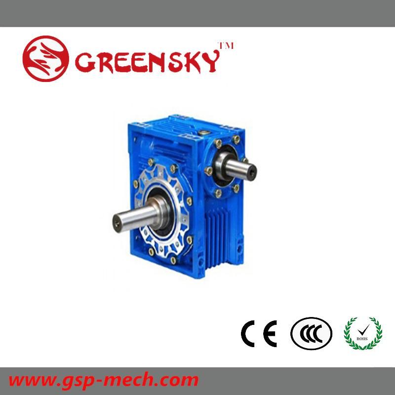 Good Quality Right Angle Nmrv Worm Gear Speed Reducer / Solid Shaft Gearbox