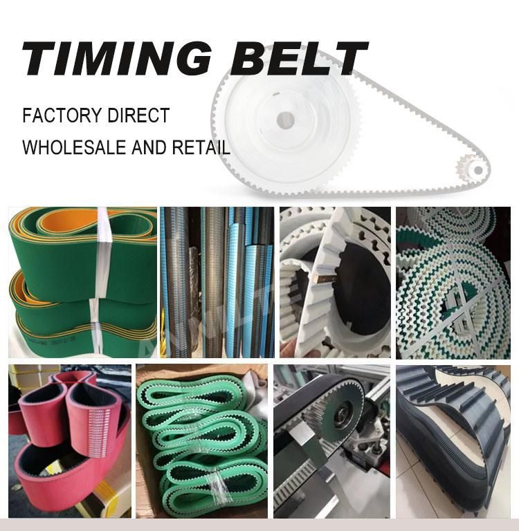 Annilte Textile Industry Flat Nylon Power Transmission Flat Belt with Green and Yellow Coated