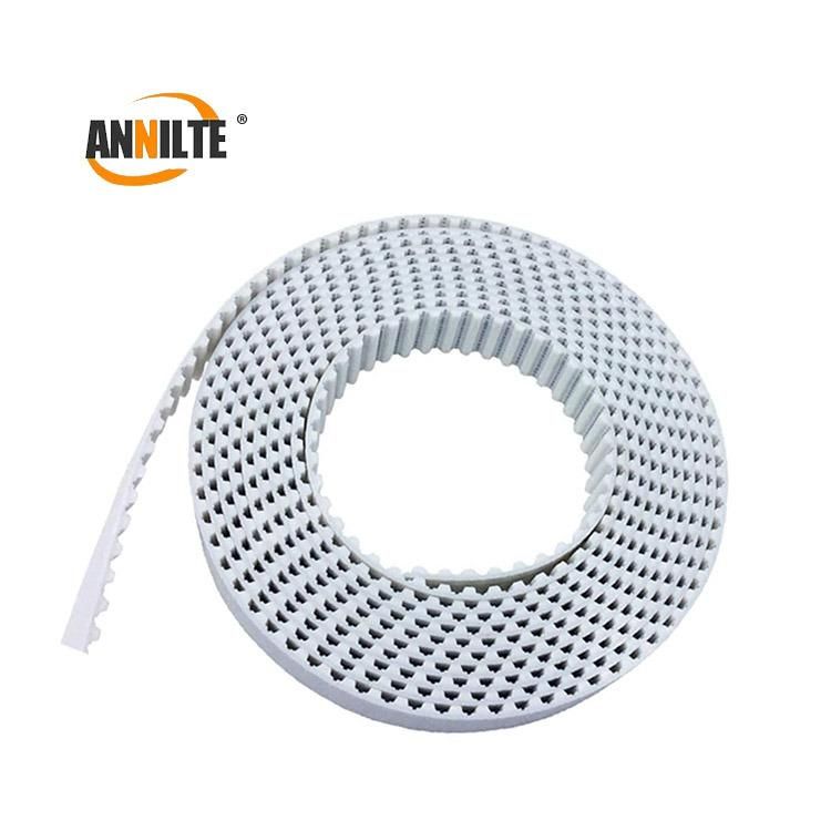 Annilte Special Processing PU Drive Belt Cleats Htd3m 5m 8m 14m 20m Seamless Steel Cord PU Timing Belt with Baffles